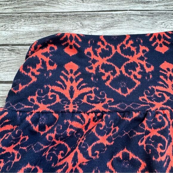 Joe Benbasset Women's A-Line Maxi Skirt Navy Blue Coral Pink M Med Medium Flowy - Picture 6 of 11